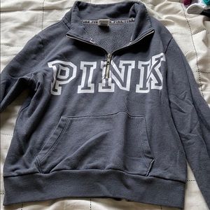 PINK Cropped quarter zip